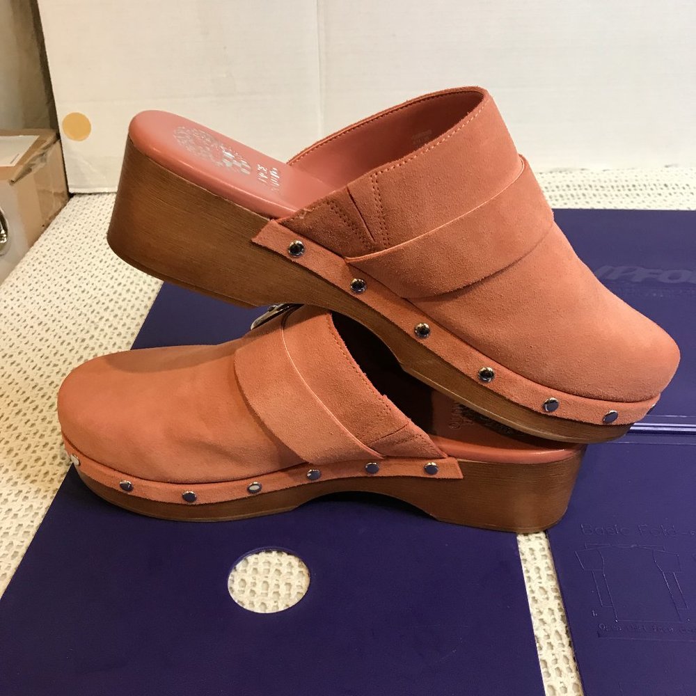 VINCE CAMUTO SUEDE CANZENEE CLOG SIZE 8M PINK - Picture 7 of 8